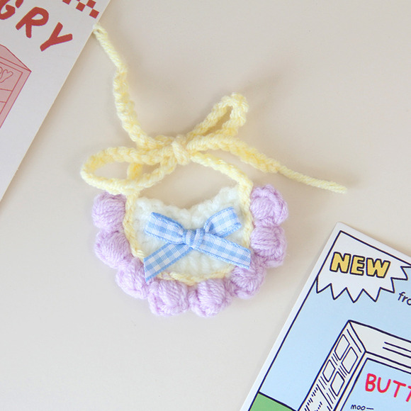 Small/Medium plush crochet bibs clothes outfits - MXM-45 - Picture 1 of 1